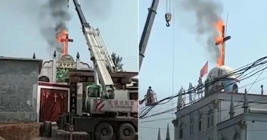 Στην Κίνα καίνε σταυρούς και χριστιανικές εκκλησίες προκαλώντας οργή (βίντεο)